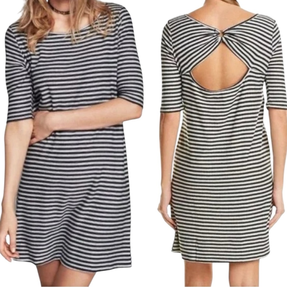 We The Free Black and White Striped Dress